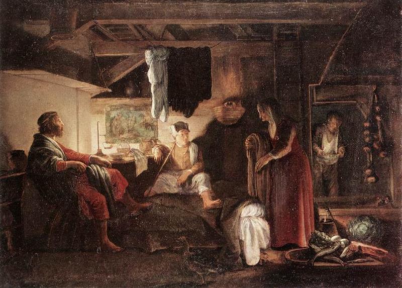 ELSHEIMER, Adam Jupiter and Mercury at Philemon and Baucis fgj Norge oil painting art